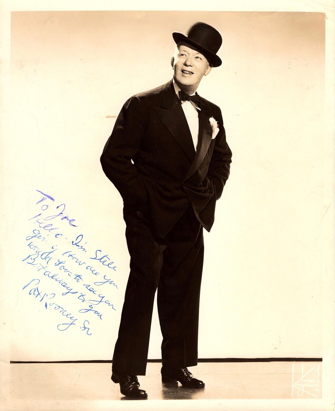 PAT ROONEY SR. AUTOGRAPHED Hand SIGNED 1949 VINTAGE 8X10 Photo Poster painting VAUDEVILLE