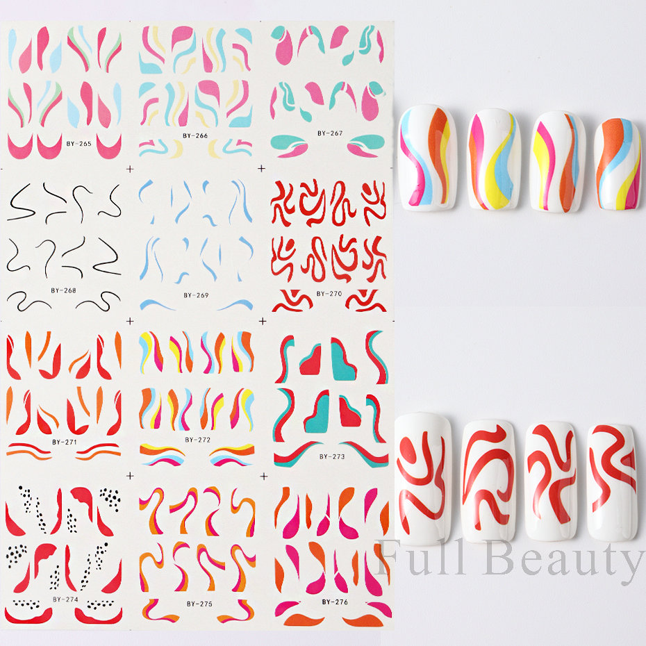 Bonusgud 12pcs Black Butterfly Water Nail Sliders Set Hollow Nails Design Flying Wings Stickers Drawing Pattern Manicure Transfer Foils