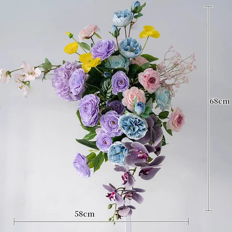 Wedding Horn Arch Arrangement Floor Floral Row Hanging Flower Decoration