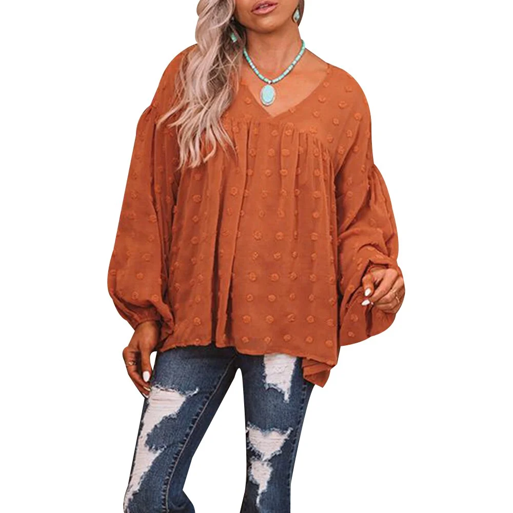 Sale Ladies Sexy Dobby Shirt Women Deep V Neck Top Spring Autumn Fashion Chic Blusas Solid Color Mesh Blouse Perspective Top D30