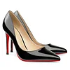 100mm Heels Red Bottoms Classic Party Daily Wedding Pumps Patent Stilettos Shoes