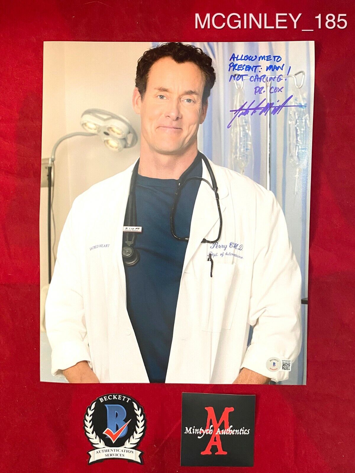 JOHN MCGINLEY AUTOGRAPHED SIGNED 11x14 Photo Poster painting! SCRUBS! DR PERRY COX BECKETT COA!