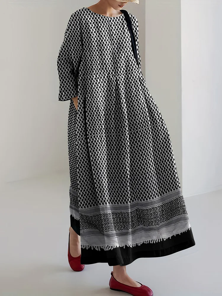 We Hope Peace Forever And Be Freedom Art Linen Blend Maxi Dress