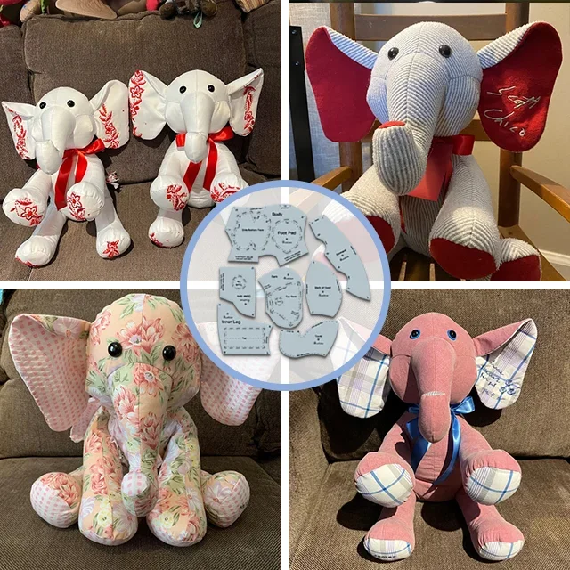 Memory Elephant Templates With Instructions(7 PCS)