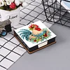 5D DIY PU Diamond Art Note Box with 160 Sheets Paper Memo Pad Holder (Chicken)