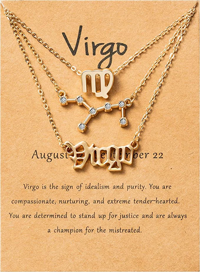 Zodiac Sign Necklace Set