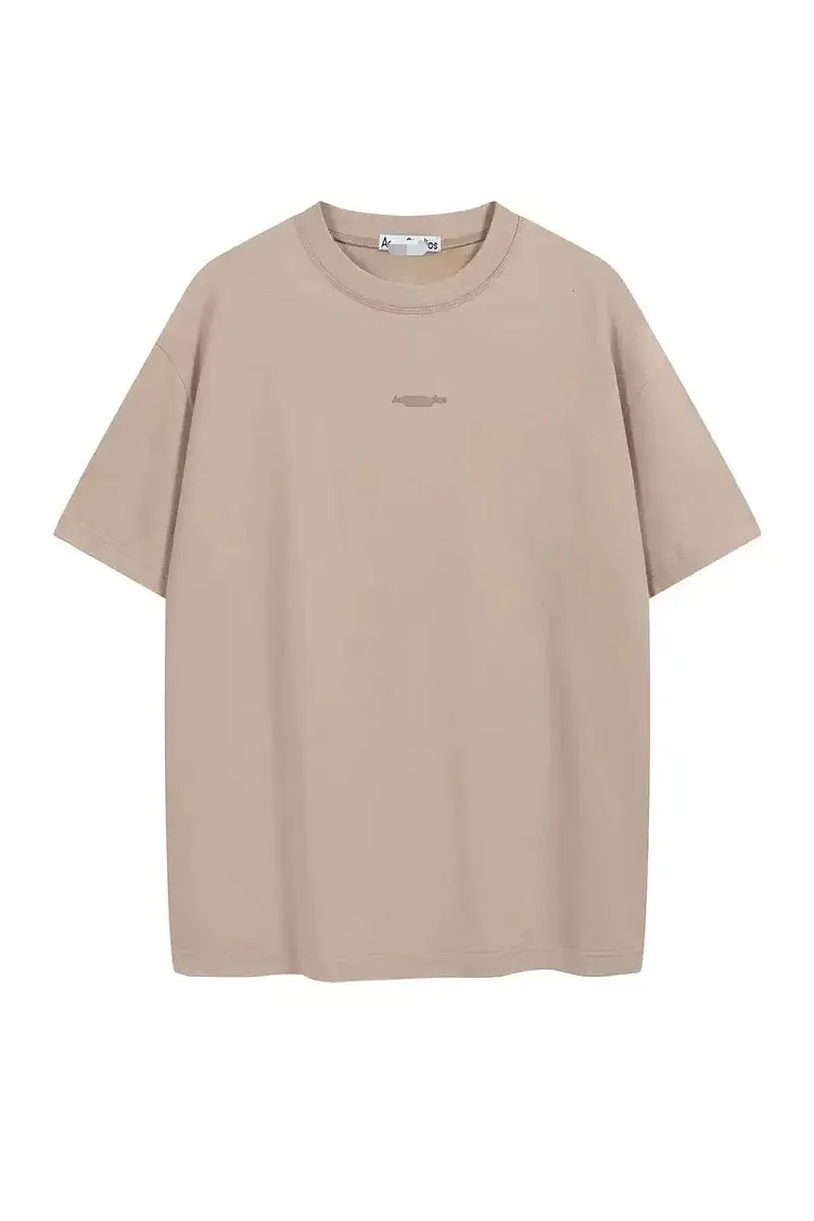 Women's Summer Casual O-Neck Short-Sleeve T-Shirt with Small Embroidered Logo