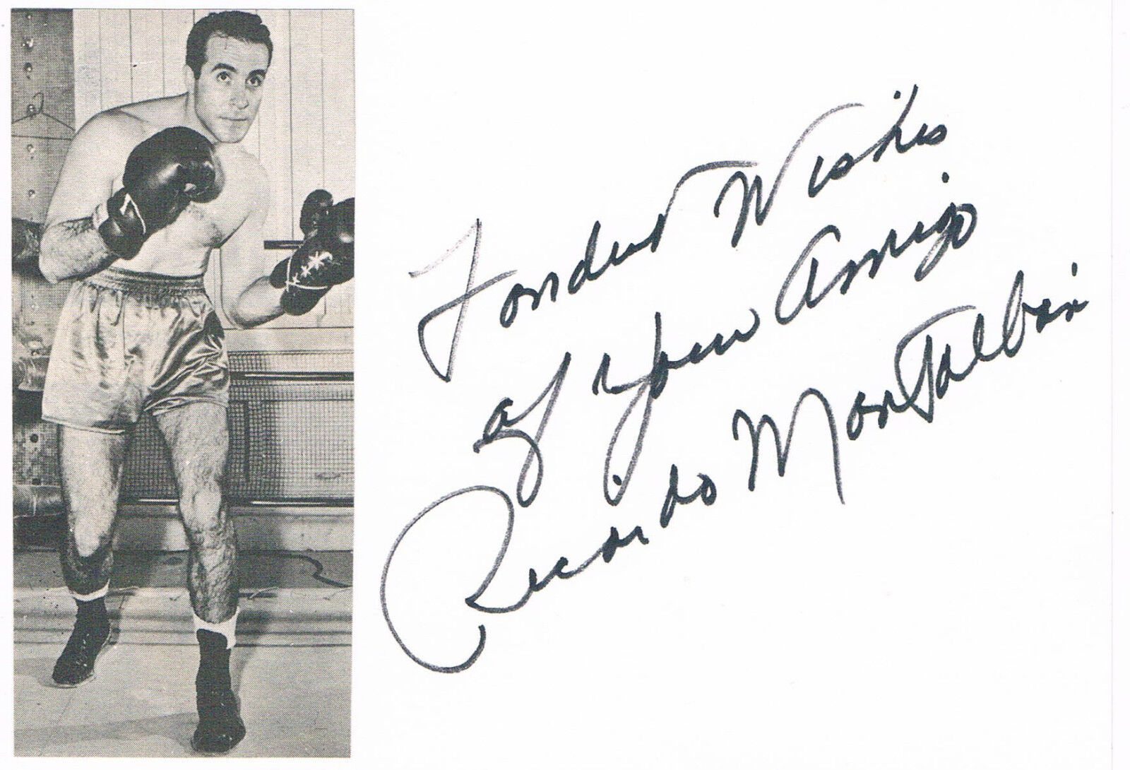 Ricardo Montalbán 1920-2009 autograph signed card 4x6