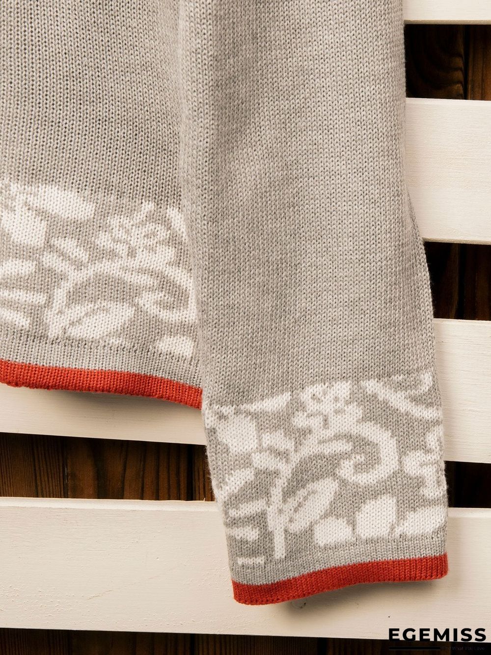 Apricot Long Sleeve Crew Neck Floral Cotton-Blend Shirts & Tops | EGEMISS