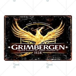 【20*30cm/30*40cm】Grimbergen Beer - Vintage Tin Signs/Wooden Signs