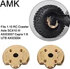 AMK 2pcs RC Crawler Axle Brass Weights Portal Axle Knuckle Housing for 1:10 SCX10 III AXI03007 Capra 1.9 UTB AXI03004