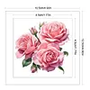 12pcs Pink Rose-11CT Stamped Cross Stitch Set 12.5*12.5cm/4.92*4.92in tapestrymarket