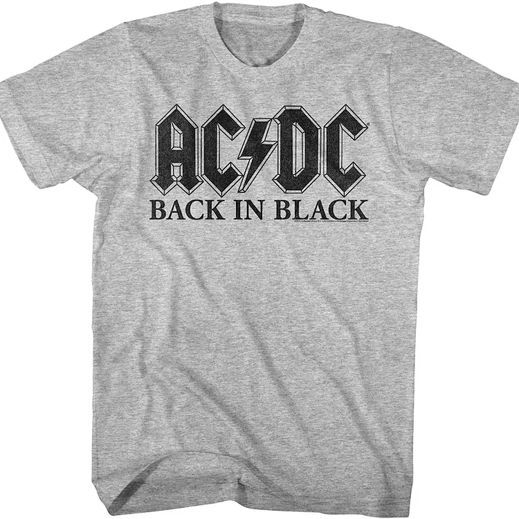 Vintage Back In Black ACDC Shirt