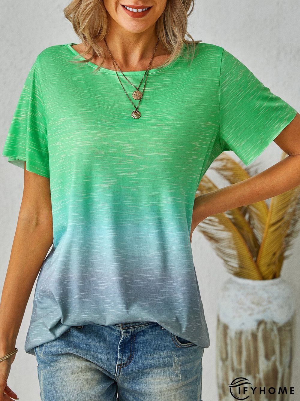 Casual O-Neck Short Sleeve T-shirt | IFYHOME