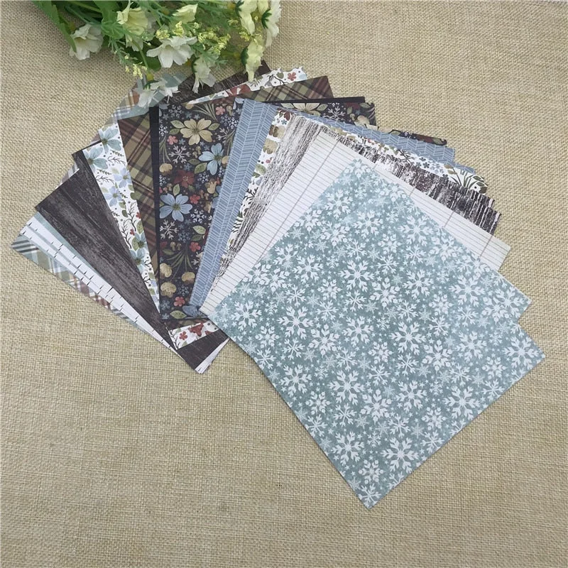 24 sheet 6 X6 Oh snow day of the flower patterned paper Scrapbooking paper pack handmade craft paper craft Background pad