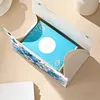 Blue Flowers Butterfly DIY PULeather Diamond Painting Tissue Box for Adults Beginners Gem Art Painting Napkin Holder for Living Room Bedroom Bathroom Table Decor
