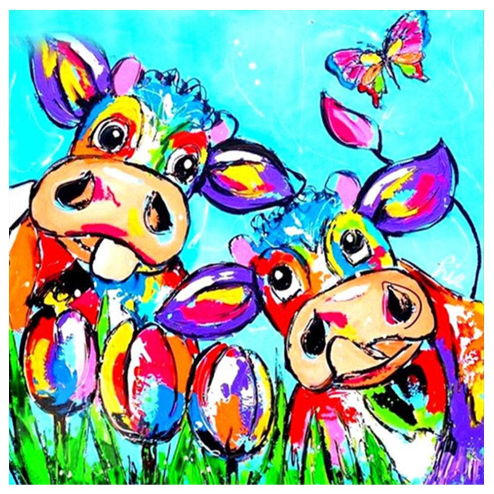 

30*30CM - Colorful Animal Home - Round Drill Diamond Painting, 501 Original