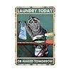 Raccoon Folding Clothes - Vintage Metal Signs(12*16Inch)