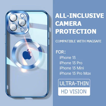 Luxus-Galvanikrahmen MagSafe Case mit Kamera-Schutzabdeckung