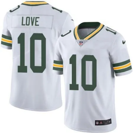Men's Green Bay Packers #10 Jordan Love White Stitched Jersey 1DZM