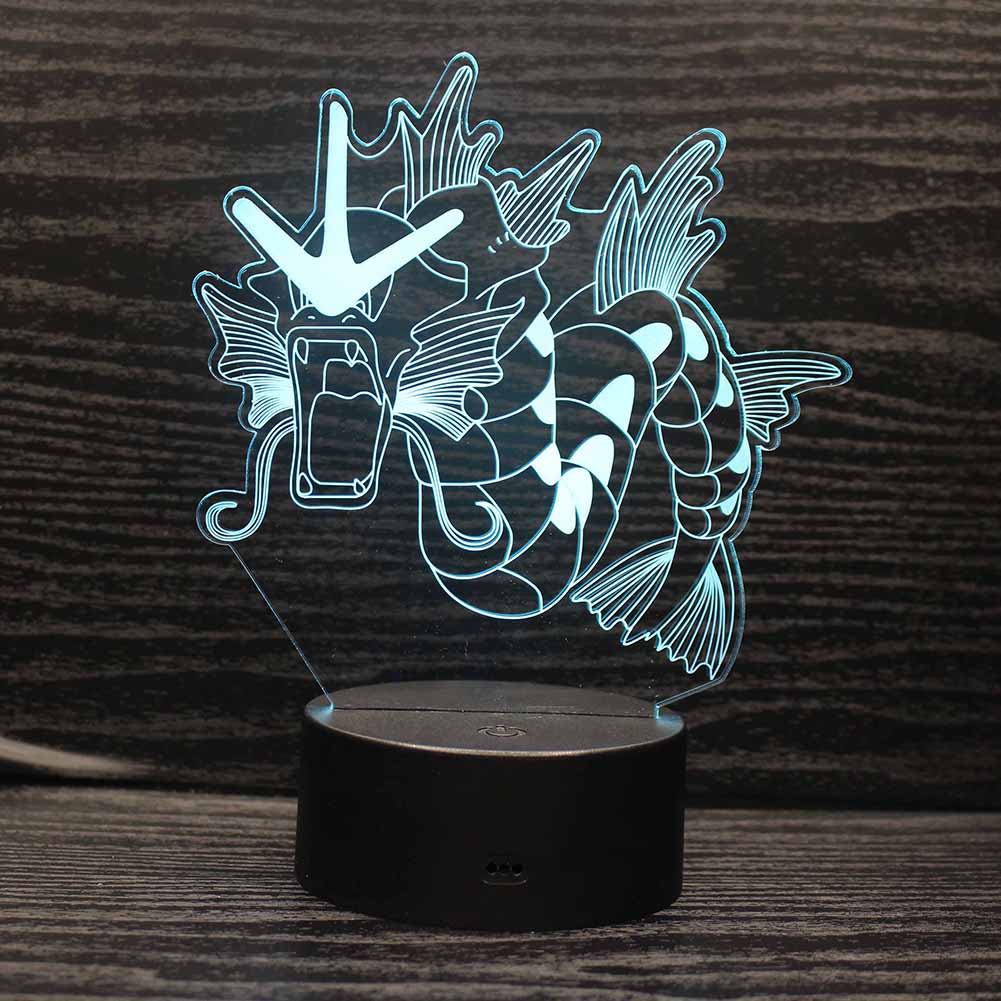 

3D LED Night Light Gyarados Touch Sensor Colorful Nightlight Led Table Lamp, 501 Original