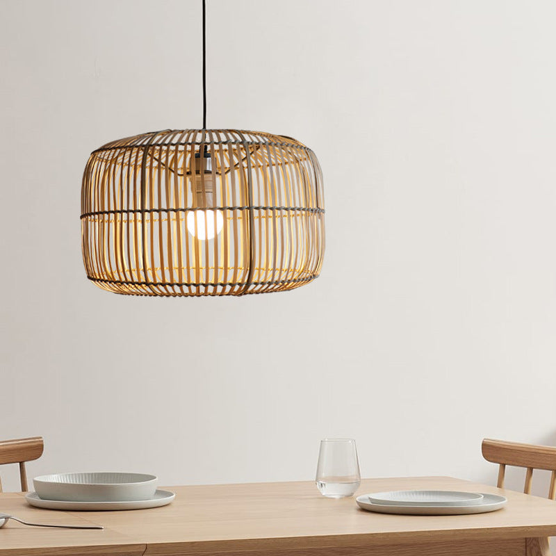 Lantern Shape Bamboo Pendant Light