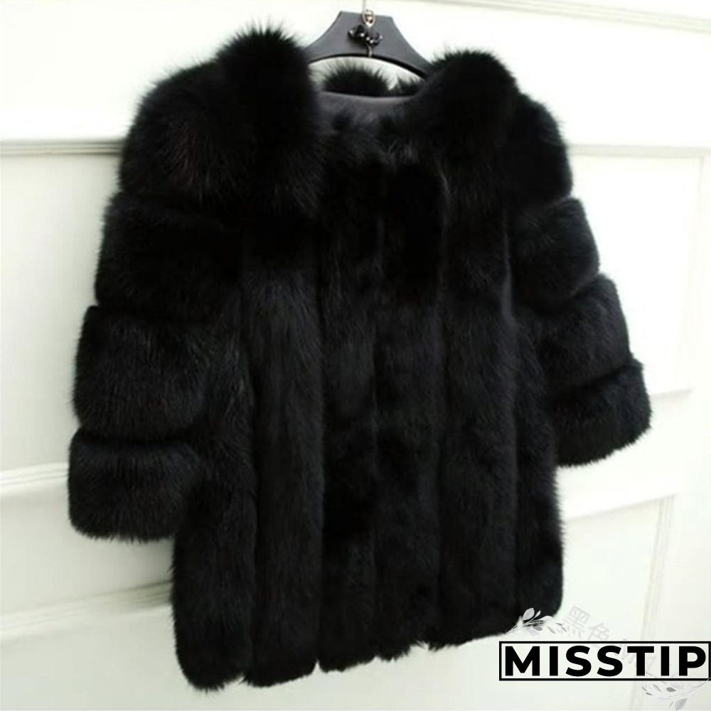 Women Winter Top Fashion Faux Fur Coat Elegant Thick Warm Outerwear Fake Fur Ladies Jacket Coat