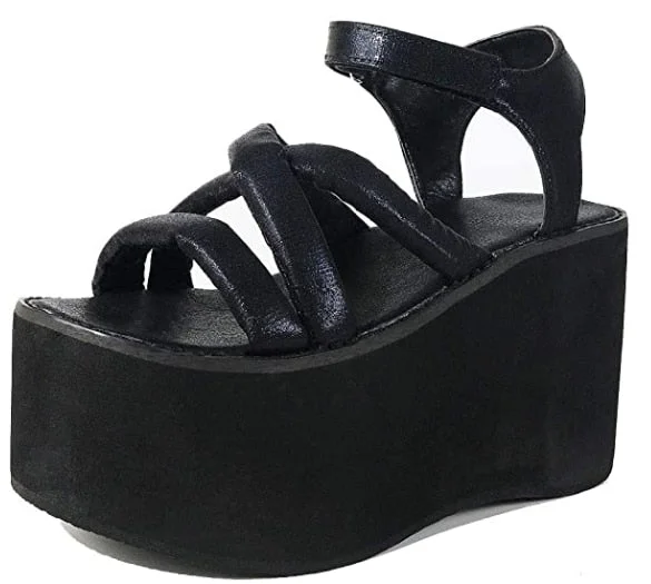 Back to College Sorphio Ins Platform New Summer Sandals For Woman Black Size 35-43 Slipper Hot Sale Thick Soled Comfy Open High Heels Shoes