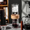 Wooden Ring Ice Drip Pot Double Glass Drip Filter Ice Coffee Pot