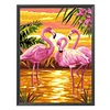Cross Stitch Kits 11CT Stamped DIY Flamingo Full Embroider Needlework(Brand)