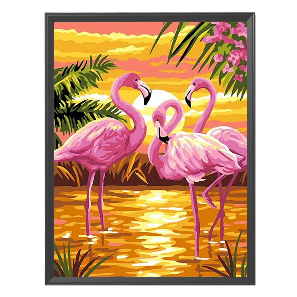 11ct 3-Strand Stampted Cross Stitch - Flamingo(36*46cm)