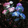 Solar LED Hydrangea Flower Light 10H Lighting Time Ground Plug Flower Light for Garden Pathway Patio Backyard Landscape Decor