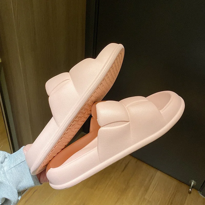Rimocy 2022 Summer Slippers Women EVA Soft Sole Sandals Leisure Beach Shoes Woman Thick Platform Bathroom Home Slides Plus Size
