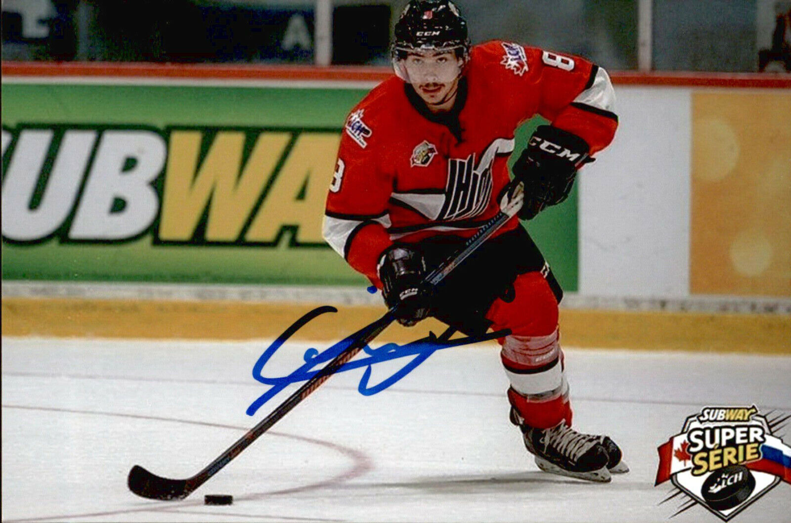 Alexandre Carrier SIGNED 4x6 Photo Poster painting GATINEAU OLYMPIQUES / NASHVILLE PREDATORS #2