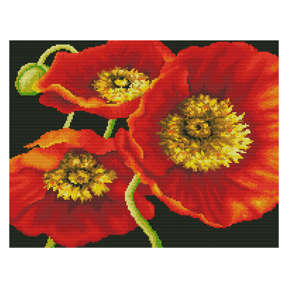 

Flower - 11CT Stamped Cross Stitch - 50*40CM, 501 Original