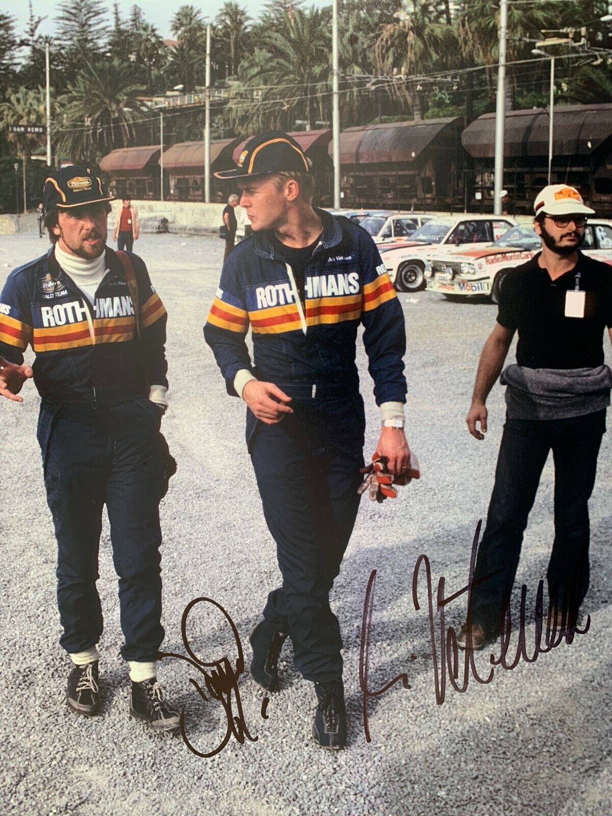 Ari Vatanen and Dave Richards Hand Signed 16x12 Photo Poster painting - Rally Autograph 3