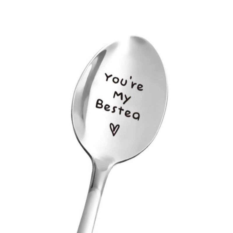Fashion Letter Stainless Steel Spoon