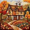 Autumn Cabin-11CT Stamped Cross Stitch 45*45cm/17.72*17.72in