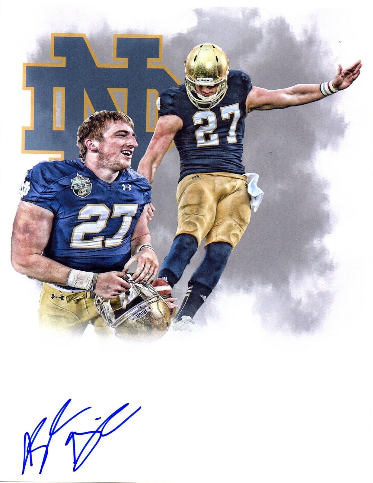 Kyle Brindza Notre Dame Irish signed autographed 8.5x11 football Photo Poster painting ND