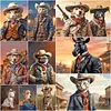 Handsome Cowboy Animal-Full Round Diamond Painting 30*40CM