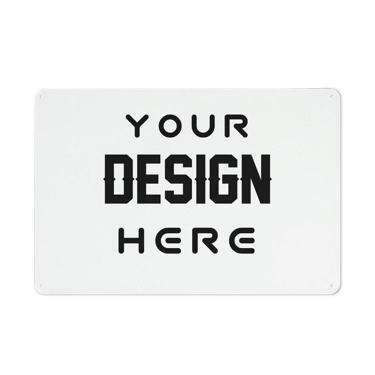Personalized Design  Wall Decor Iron Hanging Plate Horizontal Full Print