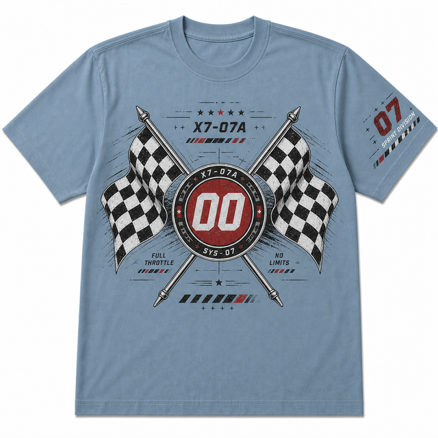 Motorsport Target Flag Cotton T-Shirt