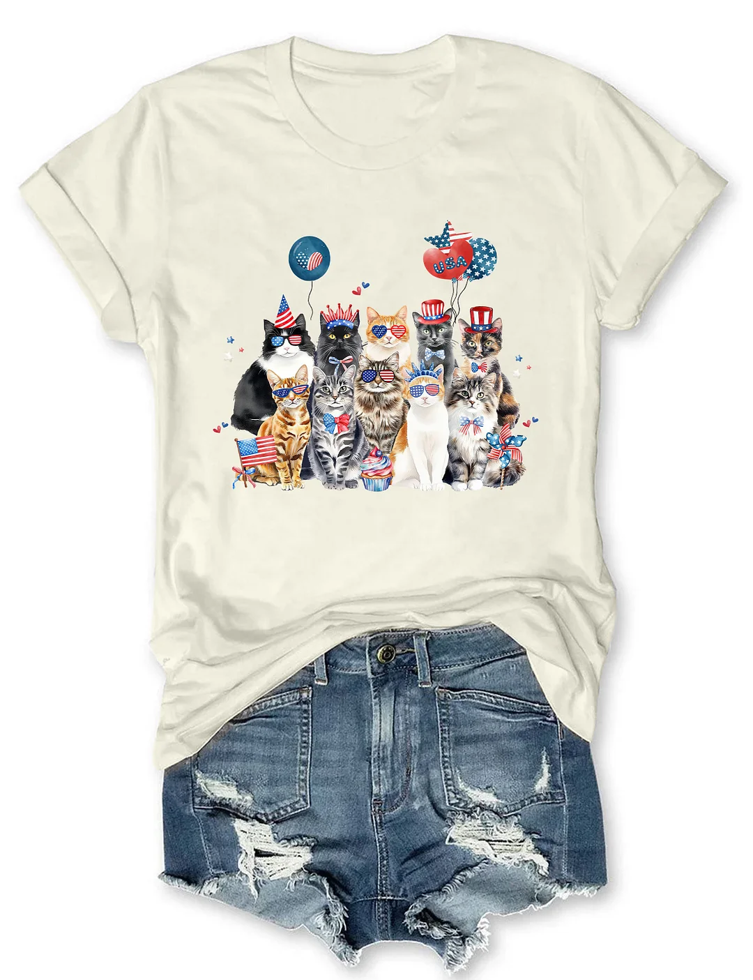 4th Of July Cat T-shirt