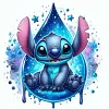 Stitch Blue Drop - 18CT Stamped Cross Stitch 25*25cm