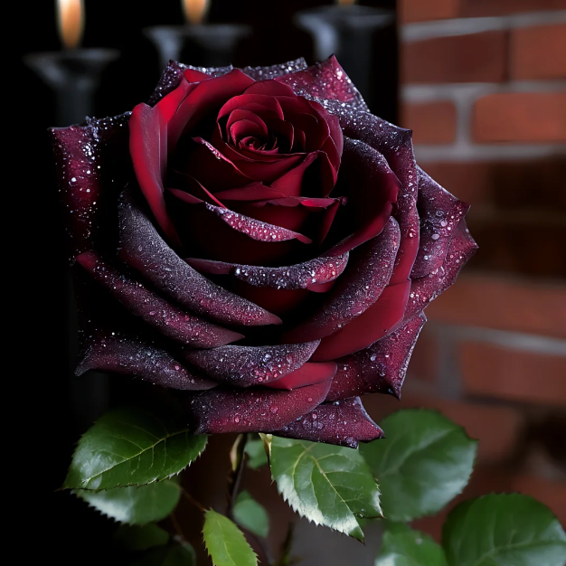 🌹 Rosa 'Black Baccara' —Mystery and Romance