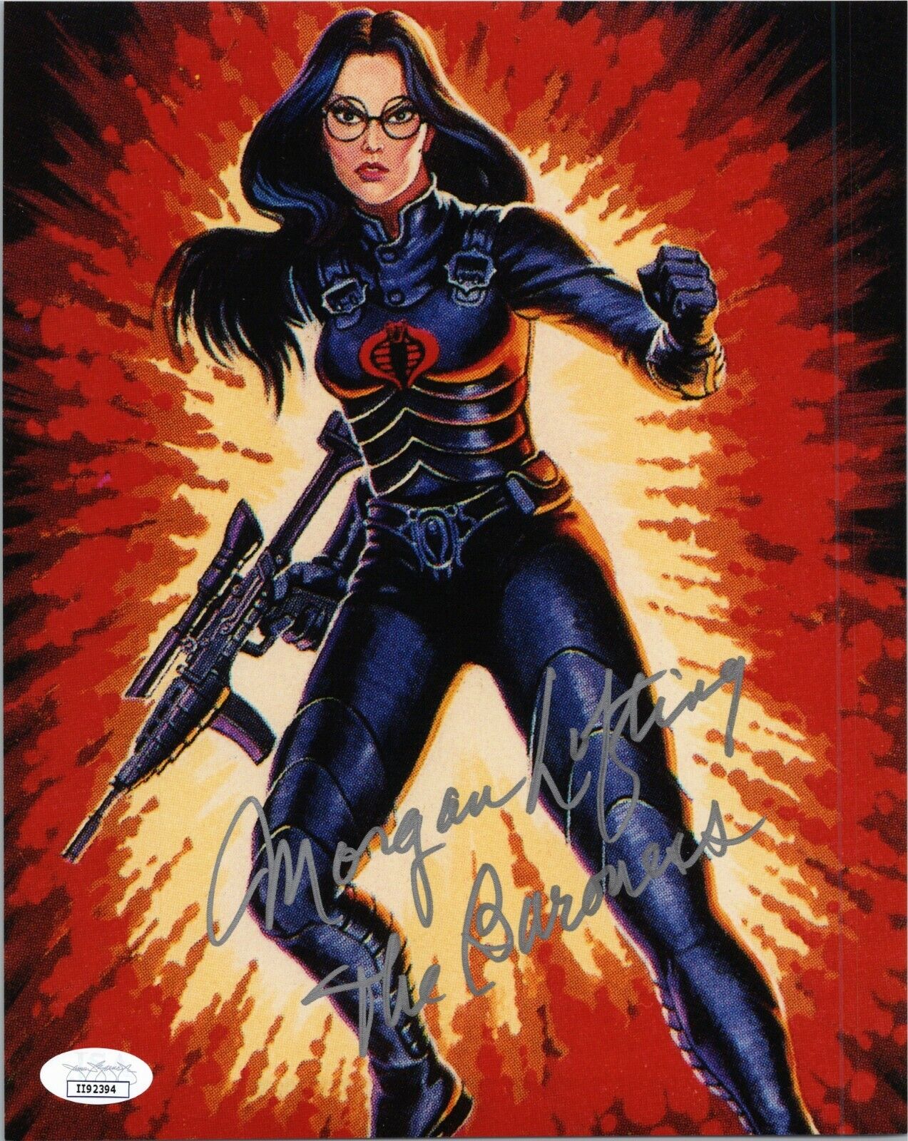 ~ MORGAN LOFTING Authentic Hand-Signed GI JOE BARONESS