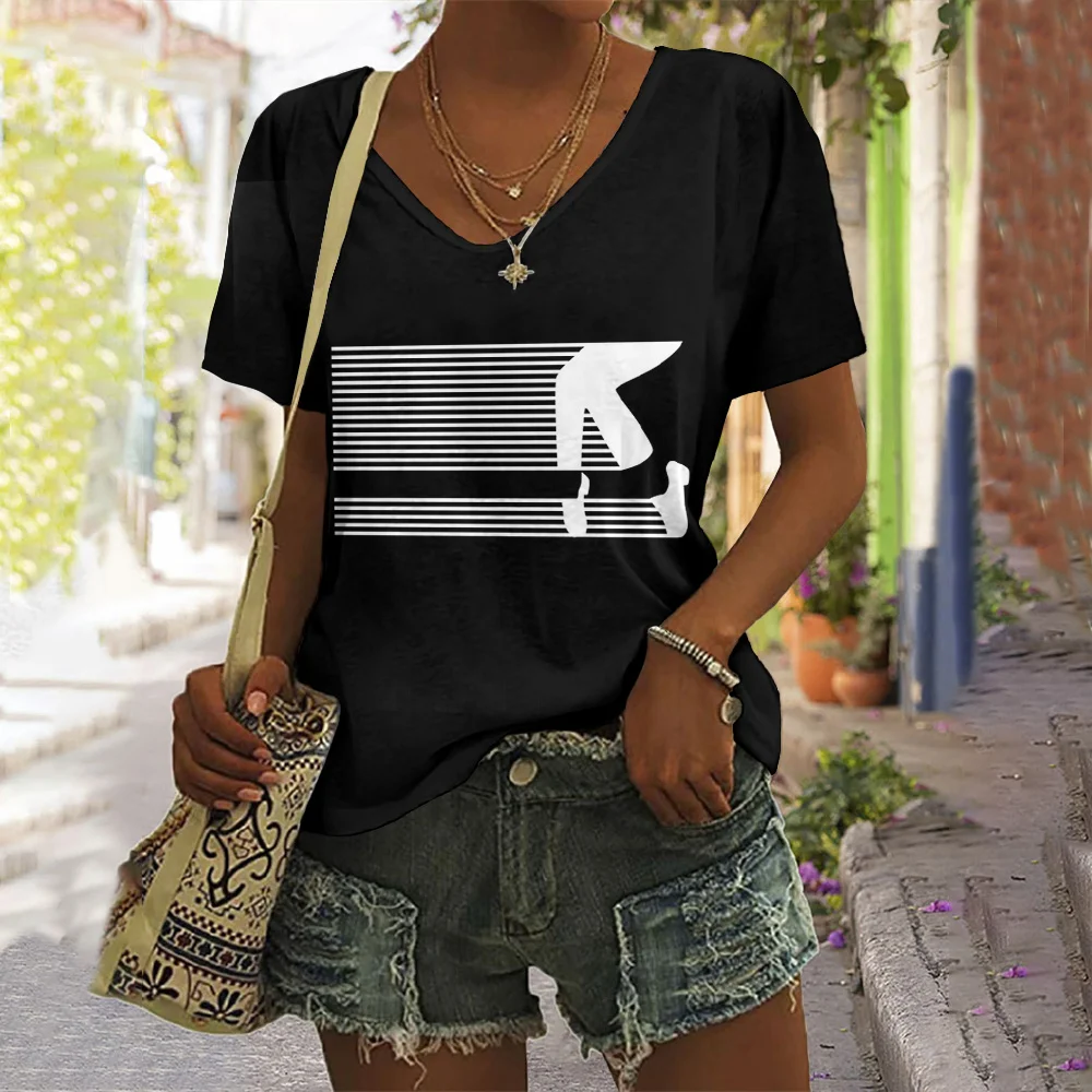 Women's MJ Moonwalker Pop Music Spirit Print Casual Cotton T-Shirt