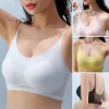 Soutien-gorge sans couture femme en soie glacée ultra-fine sans anneau acier