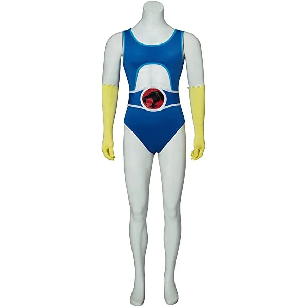 Lion-O Costume Thundercats Cosplay Bodysuit Men's Halloween Jumpsuit Medium Blue
