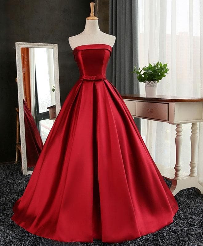 Amazing Satin Long Prom Gown, Cheap Evening Dress